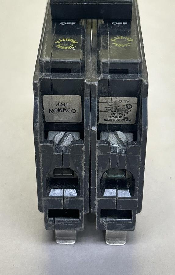 Used CUTLER-HAMMER,CHQ240,CIRCUIT BREAKER 40A 120/240V 2P