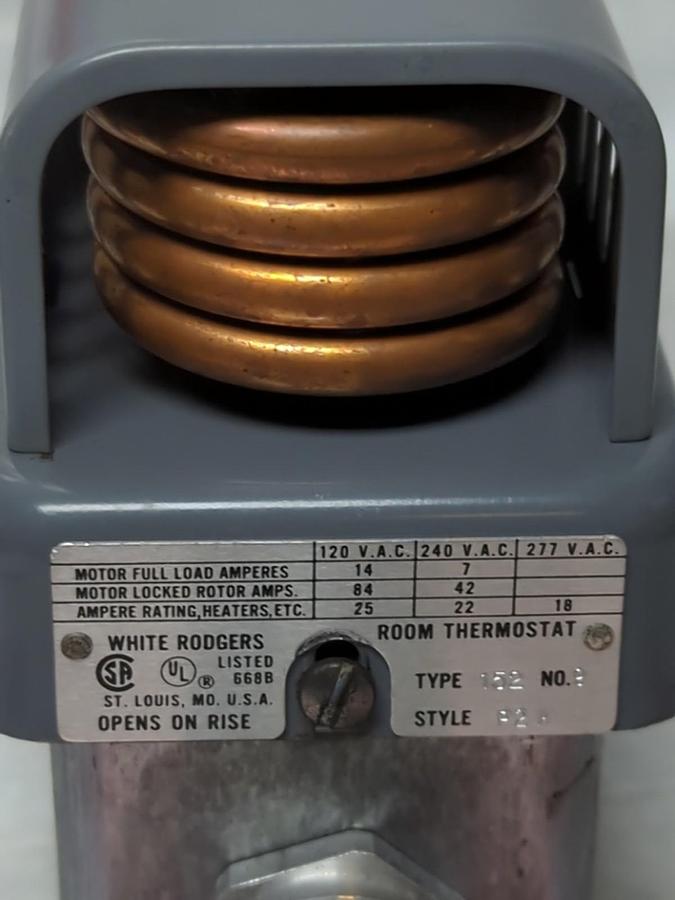 Used WHITE RODGERS,152-P2M,ROOM THERMOSTAT PRE-OWNED