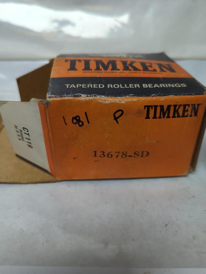 TIMKEN,13678-SD,TAPERED ROLLER BEARING CONE NOS