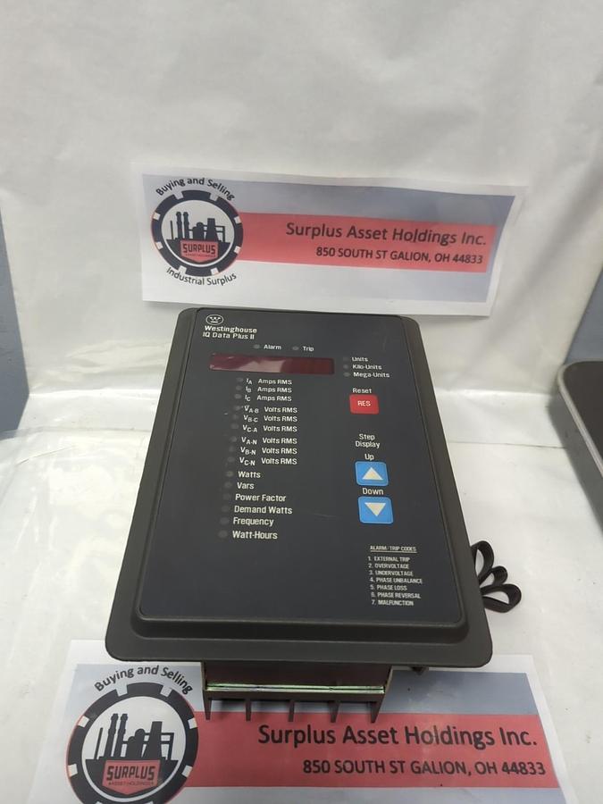 Used WESTINGHOUSE,2D78522,IQ DATA PLUS II DIGITAL METER  WITH POWER SUPPLY/ANALYZER