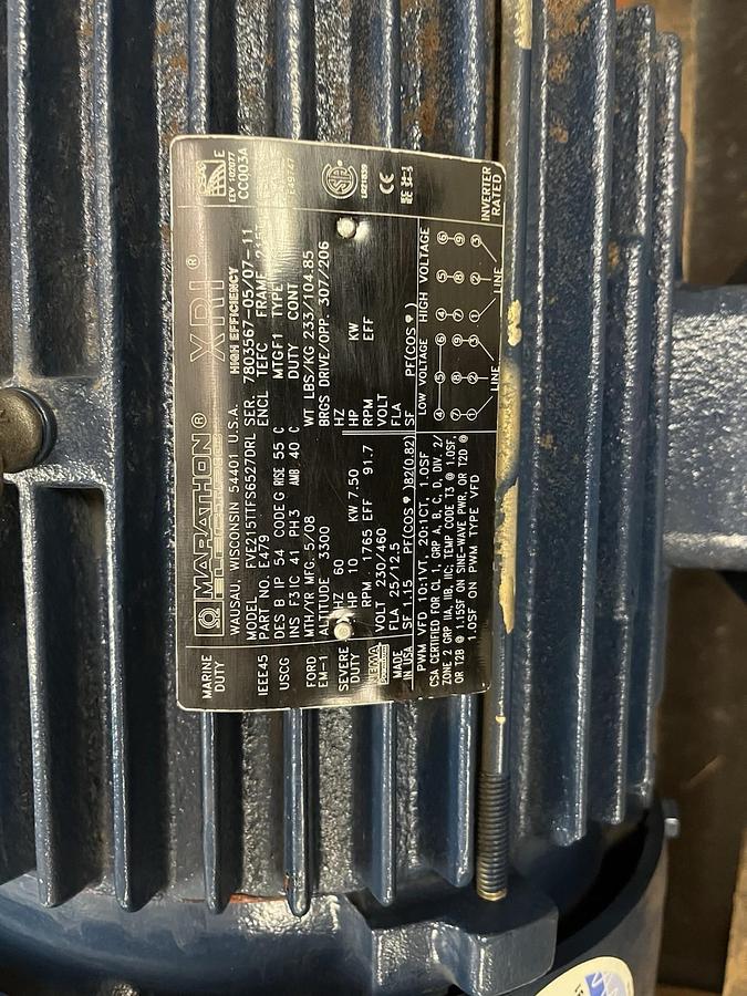 Used DISCFLO,2015-8-1,CENTRIFUGAL PUMP 1-1/2X2X8 10HP 1800 RPM 6195