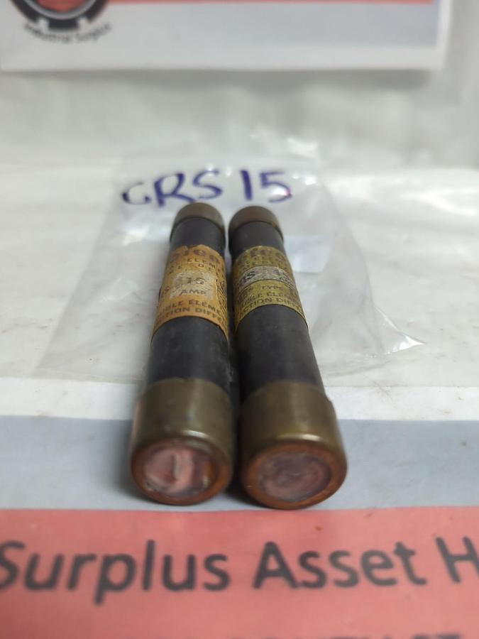 Used CEFCO,CRS-15,TIME-DELAY 15 AMP FUSE LOT OF 2 PRE-OWNED