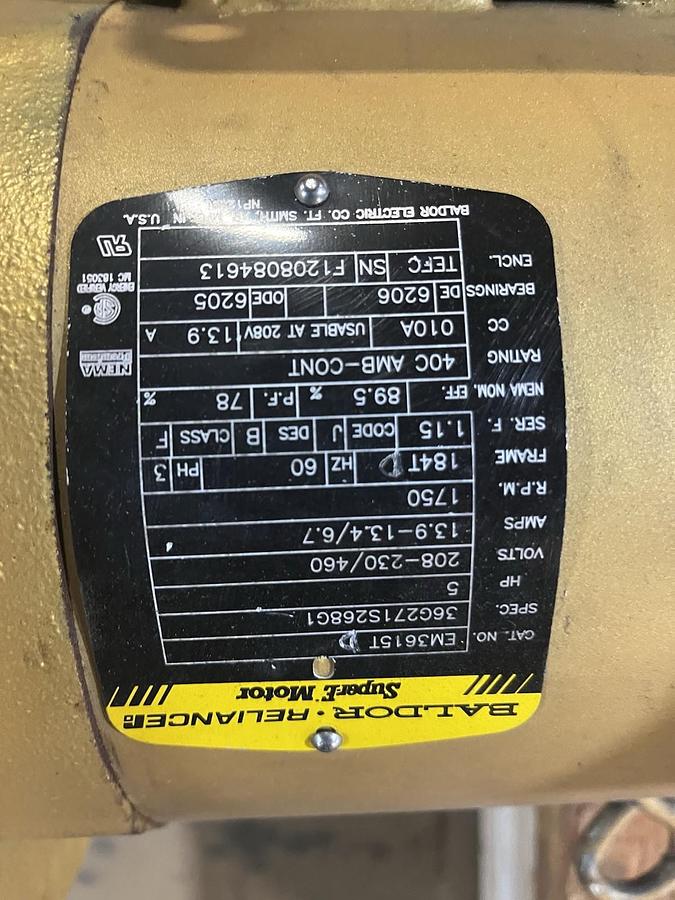 Used MUNSCH,TNP-KL 65-10-160,VERTICAL CHEMICAL CENTRIFUGAL PUMP 20.5 M3/H 5HP 3PH