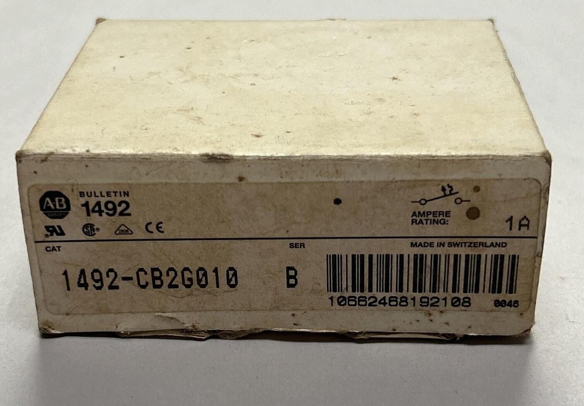 Used ALLEN BRADLEY,1492-CB2G010,CIRCUIT BREAKER 1A NEW