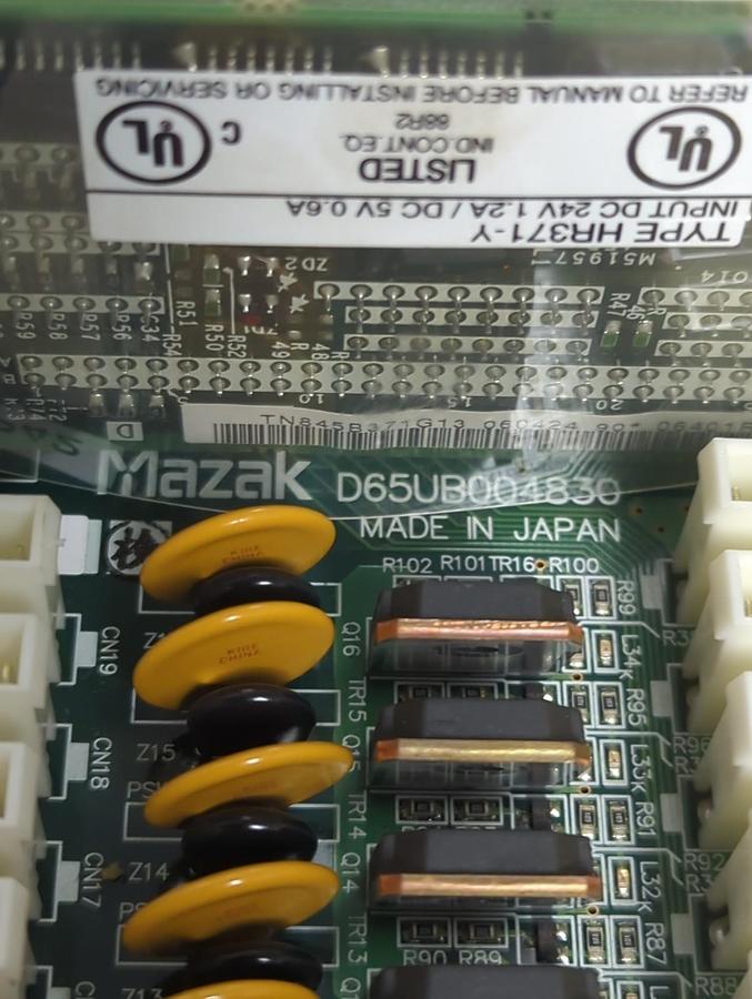Used MAZAK,D65UB004830-HR371-Y,PC BOARD INPUT DC 24V 1.2A/DC 5V 0.6A PRE-OWNED