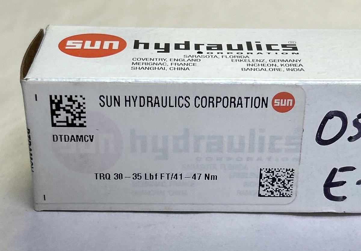 SUN HYDRAULICS,DTDAMCV,CARTRIDGE VALVE NOS
