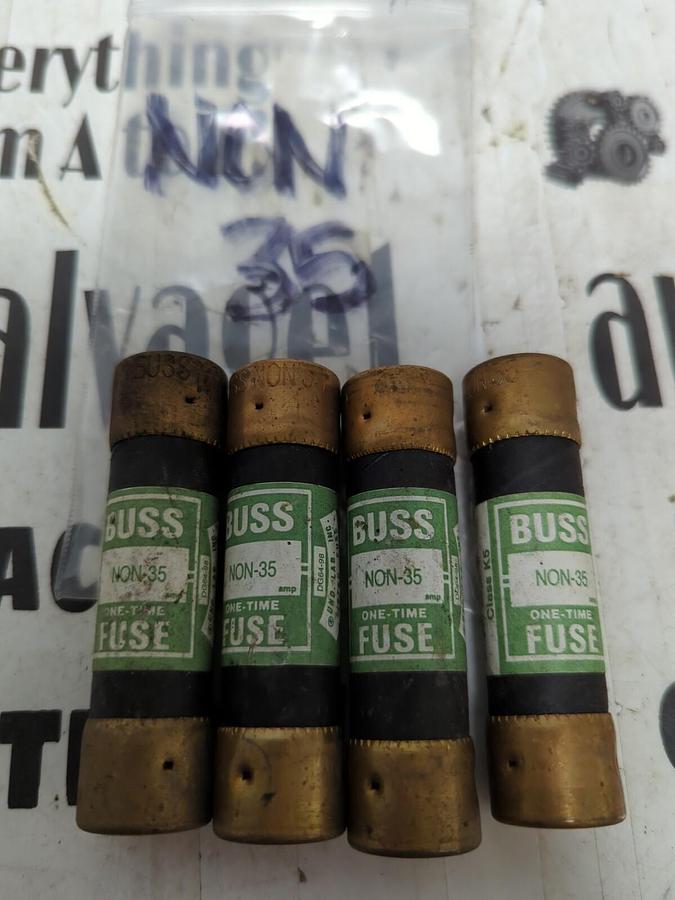 COOPER BUSSMANN,NON-35,ONE-TIME FUSES LOT OF 4 NOS