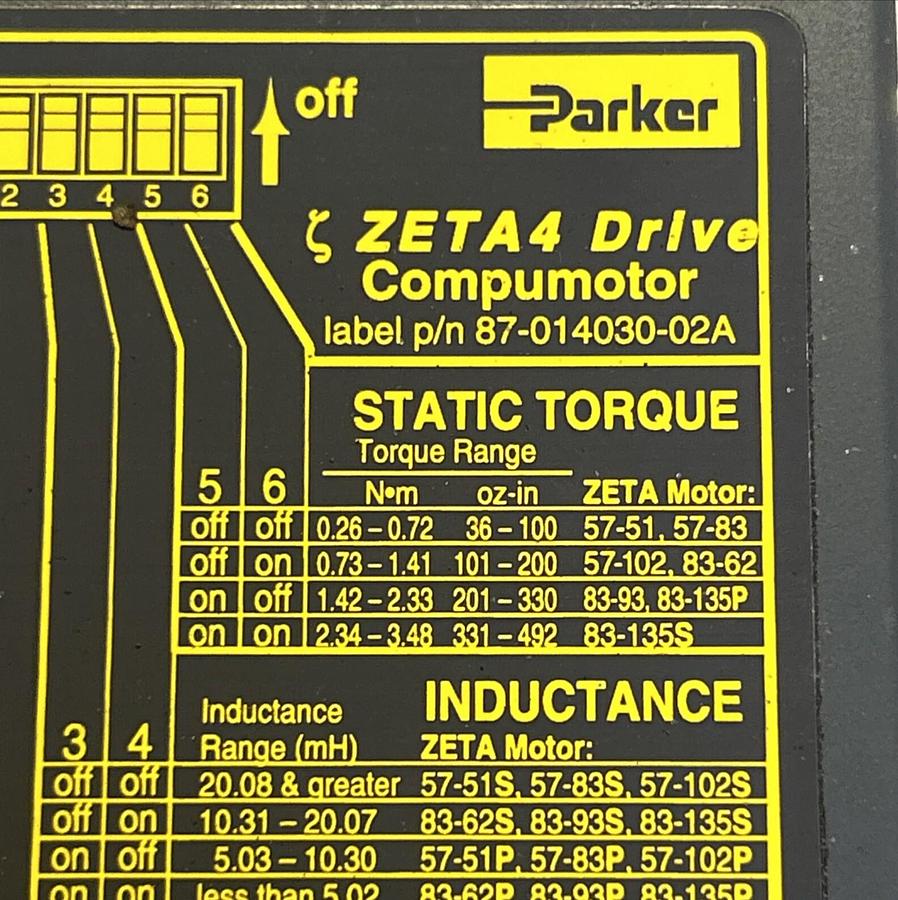Used PARKER,87-014030-02A,ZETA4 DRIVE STEPPER