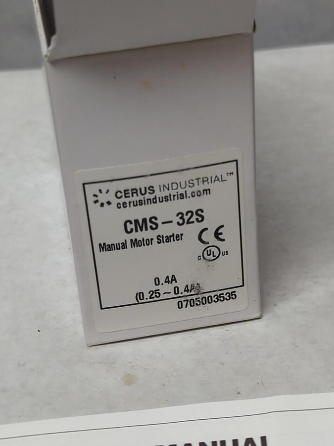 CERUS,CMS-32S,MANUAL MOTOR STARTER FOR CONTACTOR NEW