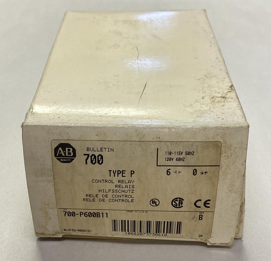 Used ALLEN BRADLEY,700-P600B11,SER B CONTROL RELAY NEW