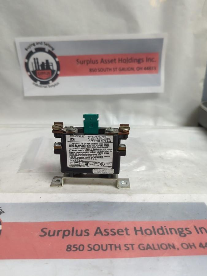 Used SQUARE D,48DA18AA4X450U,BI-METAL OVERLOAD RELAY PRE-OWNED
