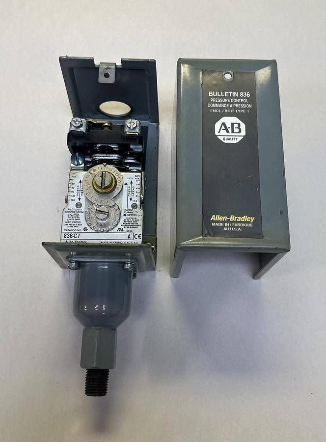 Used ALLEN BRADLEY,836-C7A,PRESSURE CONTROL SWITCH