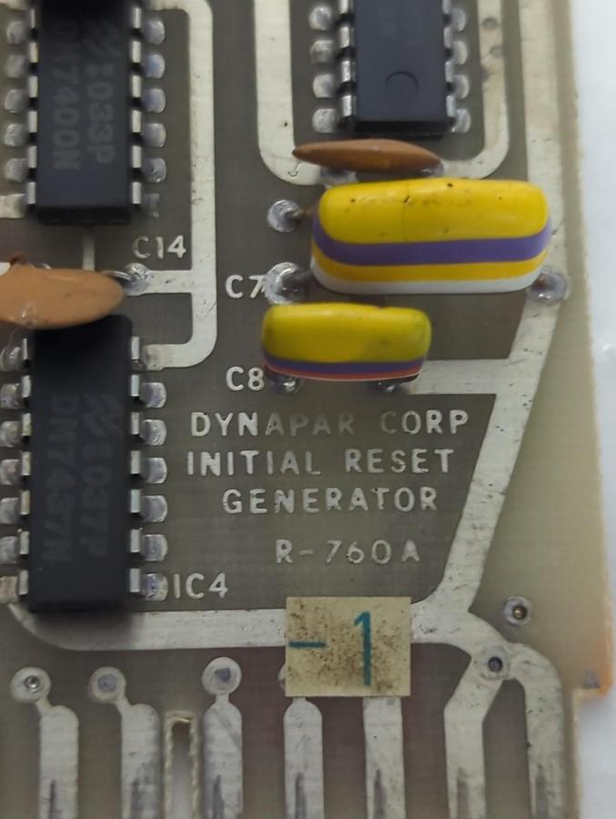 Used DYNAPAR,R-760A,INITIAL RESET GENERATOR BOARD PRE-OWNED