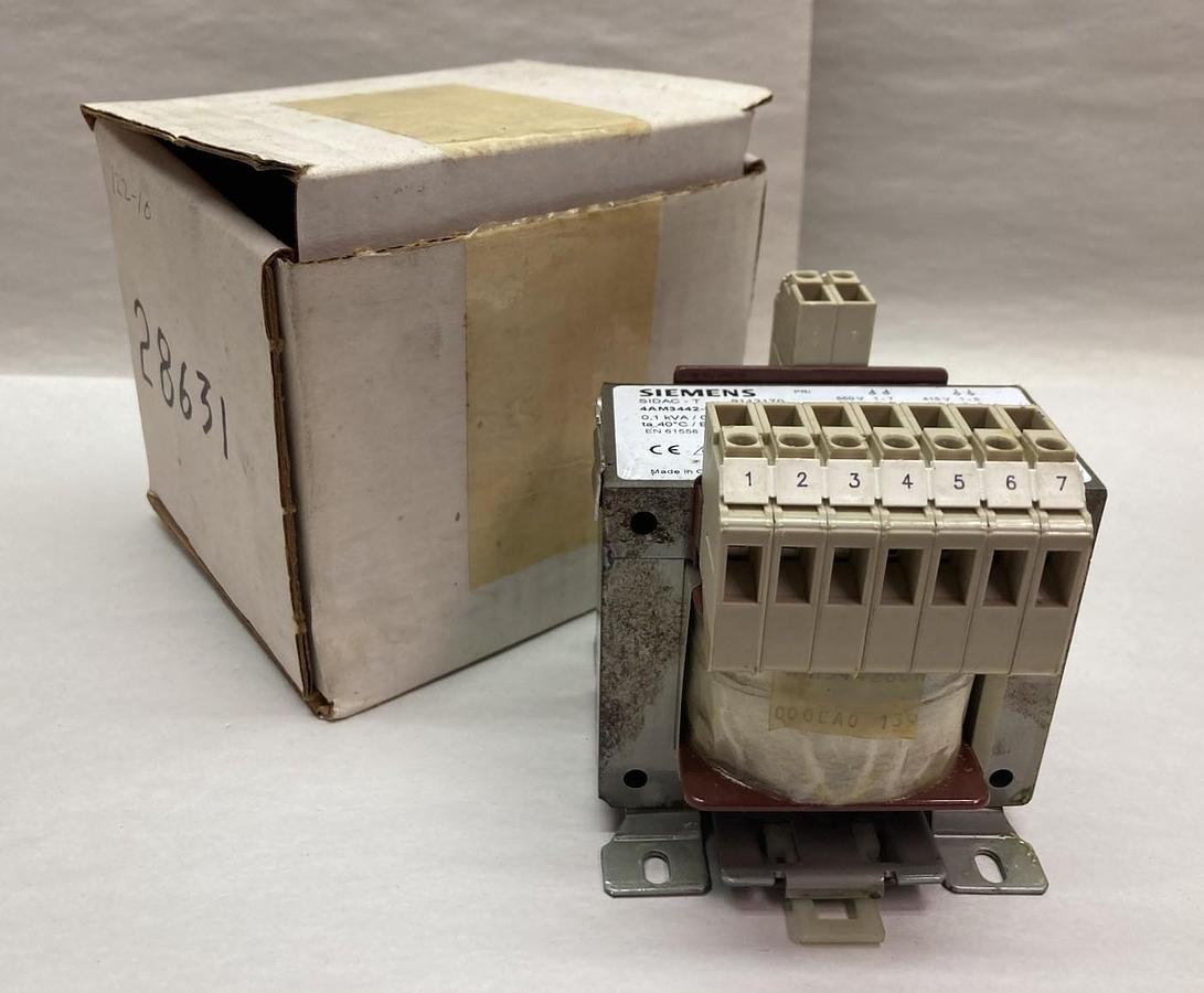 Used Siemens,4AM3442 8DN00 0EA0,Transformer 50/60HZ 0.1/0.31kVA