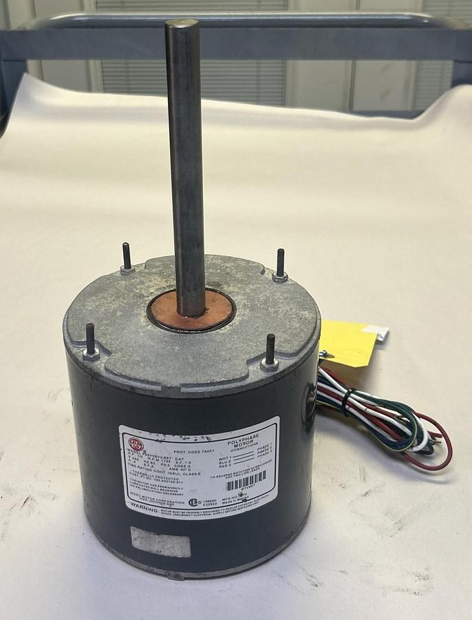 Used US MOTOR,P55YYBYV-887,POLYPHASE MOTOR 1/3HP 460V 1725RPM 3PH