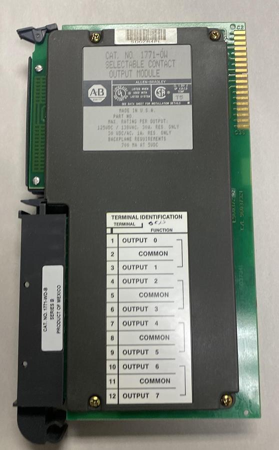 Used ALLEN BRADLEY,1771-OW,SELECTABLE CONTACT OUTPUT MODULE
