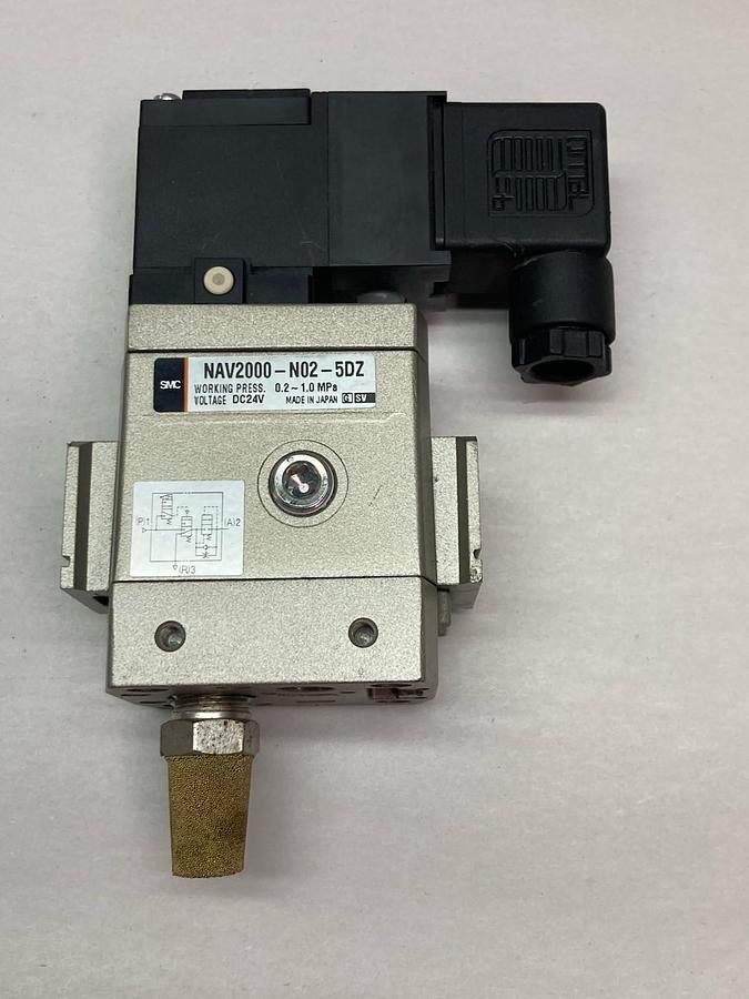 SMC,NAV2000-N02-5DZ,Soft Start-Up Valve 0.2-1.0MPa, 1/4 Inch NPT 24VDC Coil