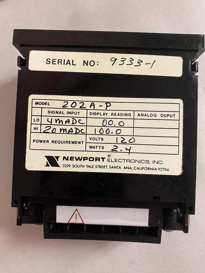 NEWPORT,202A-P,PROCESS METER 120V 2.4W