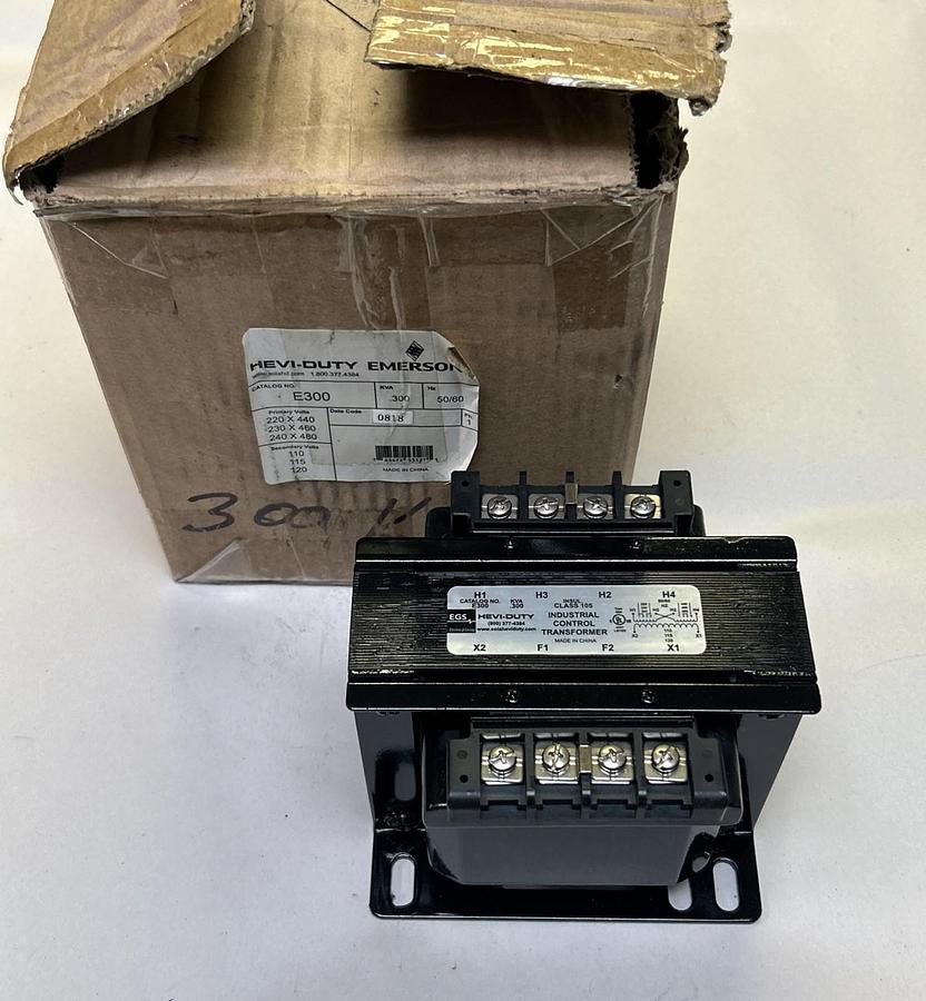 EMERSON,E300,HEVI-DUTY CONTROL TRANSFORMER .300KVA 240X480-120V NOS