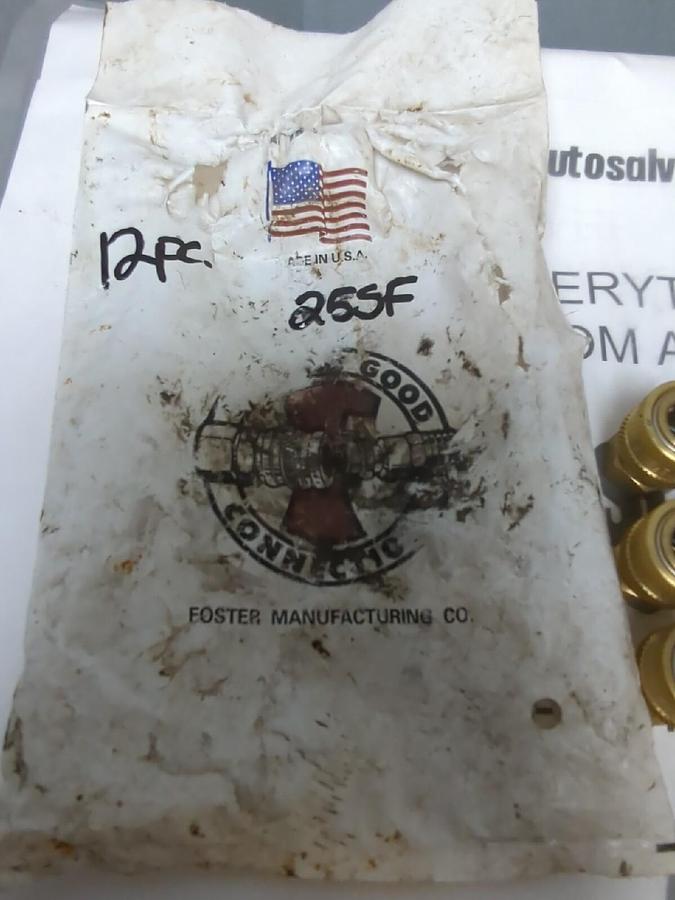 FOSTER,25SF,BRASS QUICK COUPLER 3/8 IN FNPT LOT OF 12 NOS
