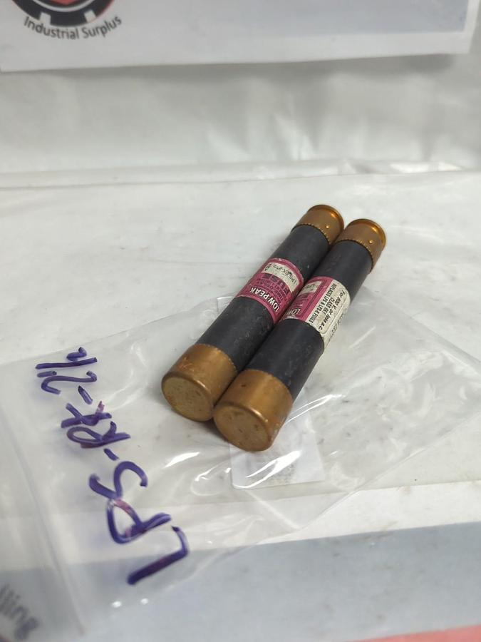 Used COOPER BUSSMANN,LPS-RK-2-1/2,LOW-PEAK 2-1/2 AMP FUSE LOT OF 2 PRE-OWNED