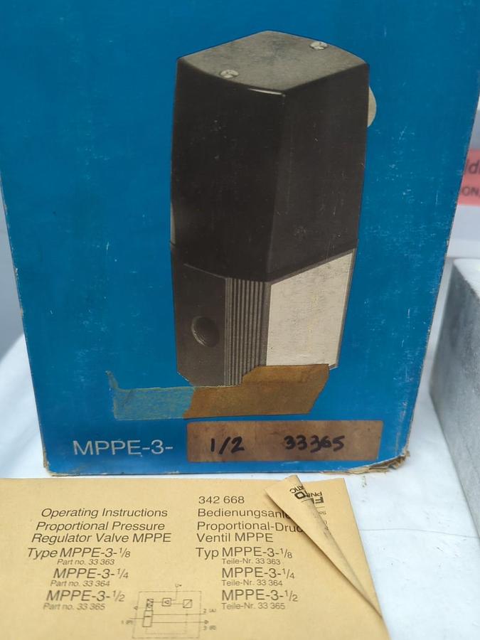 FESTO PNEUMATIC,MMPE-3-1/2 33365,PROPORTIONAL PRESSURE REGULATOR VALVE NOS