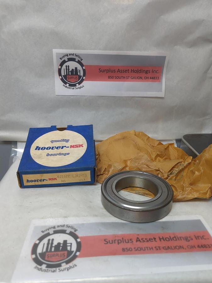 HOOVER/NSK,6215ZZ,DEEP GROOVE BALL BEARING DOUBLE METAL SHIELDED NOS