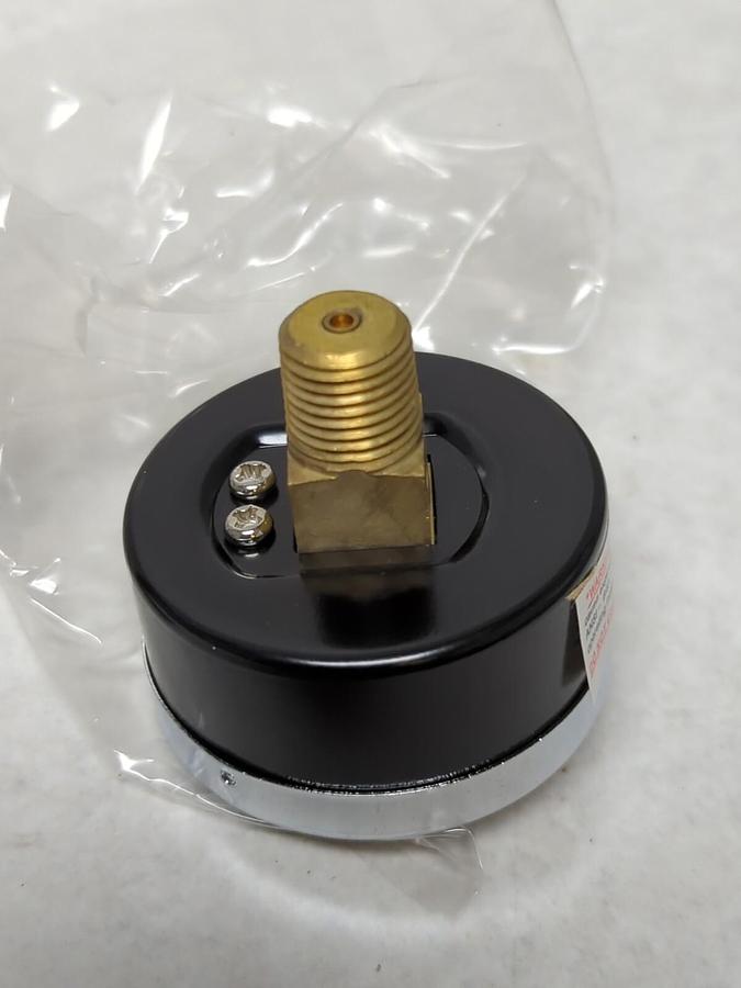UNBRANDED,1481,2 INCH DRY 1/4 NPT BRASS BACK GAUGE 160 PSI/KPA/BAR NOS