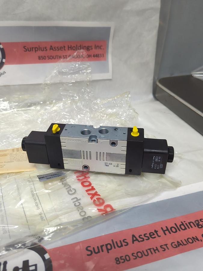 REXROTH,5776280220,SOLENOID VALVE 5-WAY 2-POS W/ ELECTRICAL CONNECTORS NOS