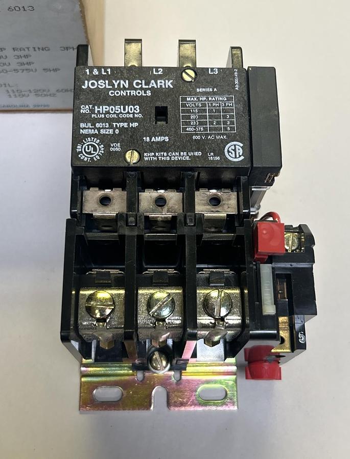 JOSLYN CLARK,HP05U03-76,MOTOR STARTER NOS