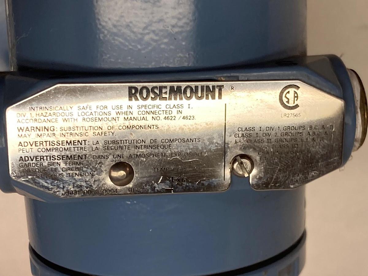 Used Rosemount,3051 CA1A02A1AH2BB2C6,Pressure Transmitter
