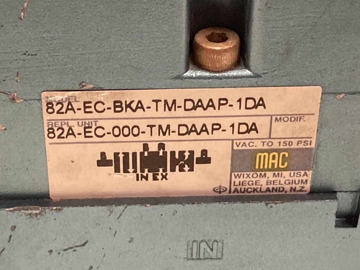 Used MAC,82A-AA-BKA-TM-DAAP-1DA,Solenoid Valve
