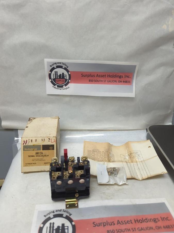 WESTINGHOUSE,AN12A,THERMAL OVERLOAD RELAY 2-POLE NEMA 1 NOS