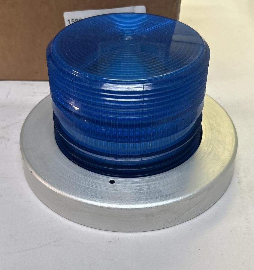 EDWARDS SIGNALING,97B-S1,BLUE FLASHING STROBE LIGHT 250VDC 0.1A NOS