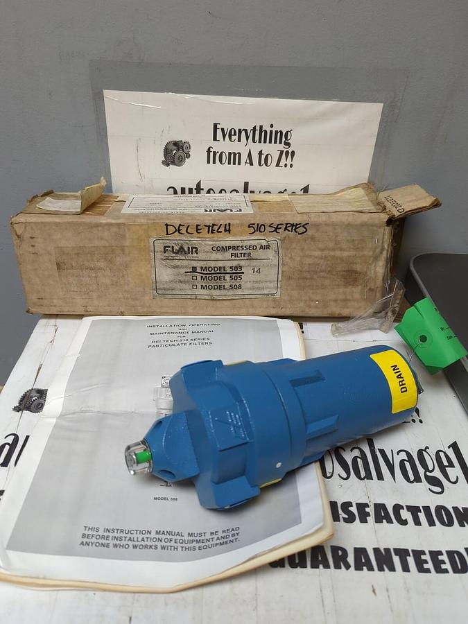 DELETECH,510,SERIES PARTICULATE FILTER  MODEL 503 250PSIG 150°F NOS