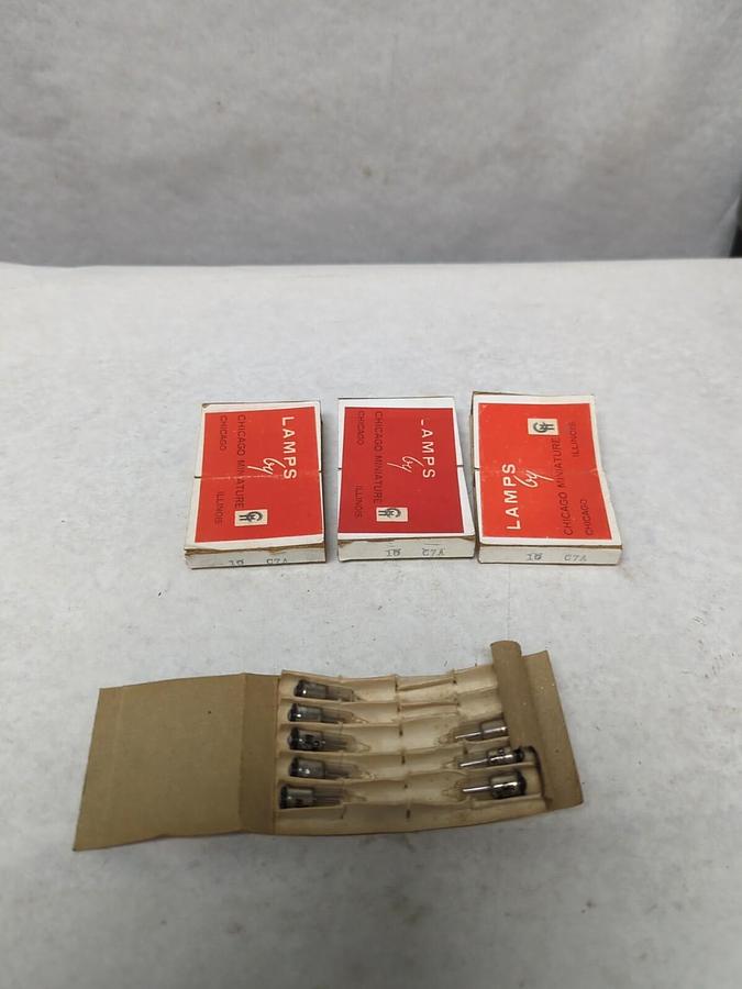 CHICAGO MINIATURE,C7A,MINIATURE LAMP LOT OF 38 NOS