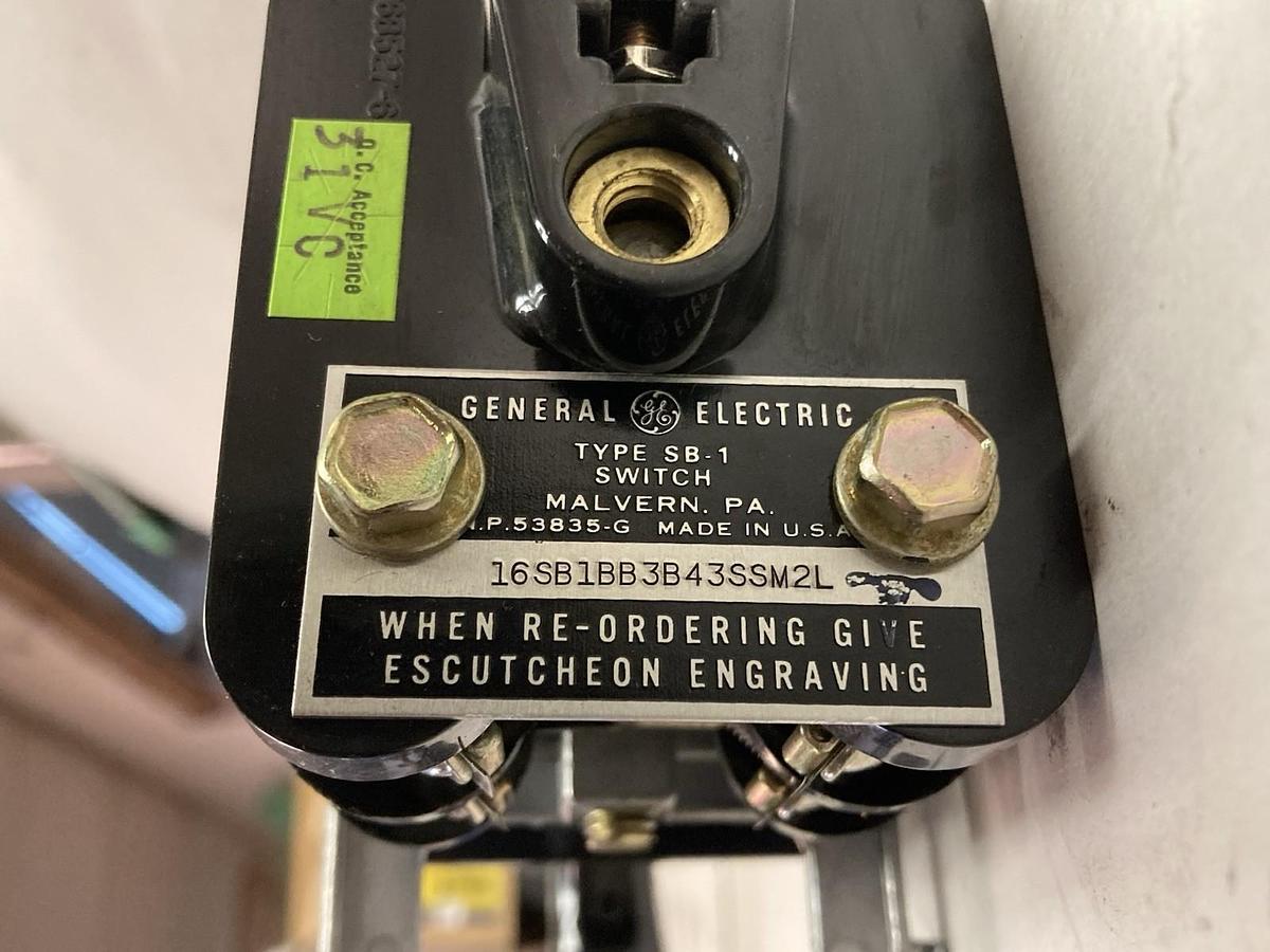 Used General Electric,16SB1BB3B43SSM2L,Type SB-1 Rotary Selector Switch