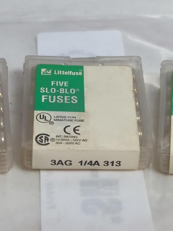 LITTELFUSE,3 AG 1/4A 313,FUSE LOT OF 20 PCS NOS