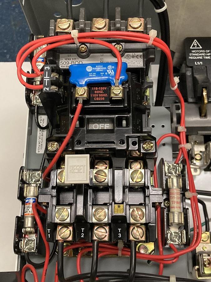 Used Allen-Bradley,2100 2112B,Size 1  Fused MCC 12 INCH Starter Feeder Bucket