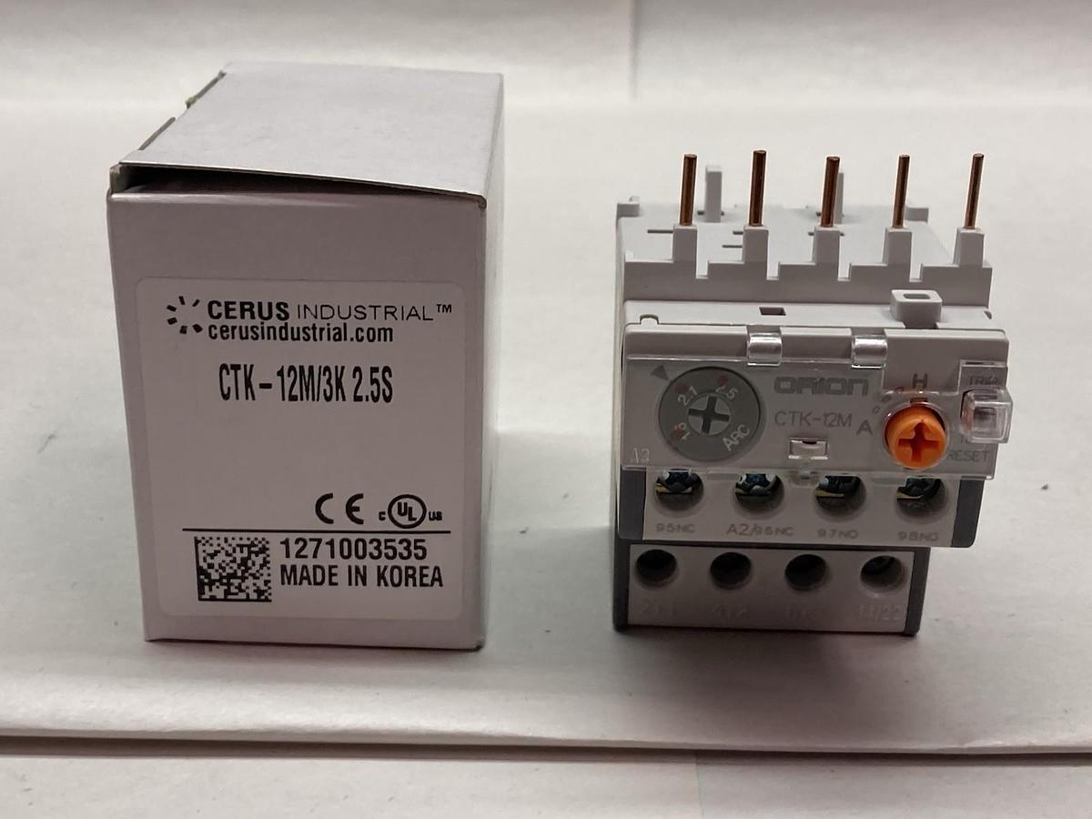 Cerus Industrial,CTK-12M/3K 2.5S,Thermal Overload Relay 600Vac 10A 6kV