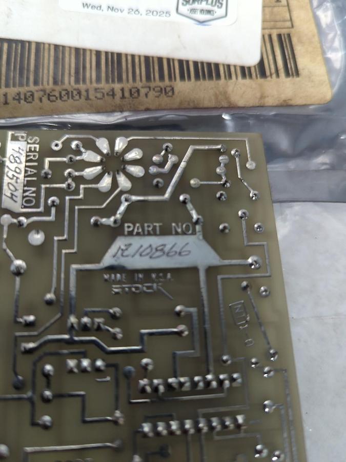STOCK,1Z10866,CIRCUIT BOARD A20581-E NOS