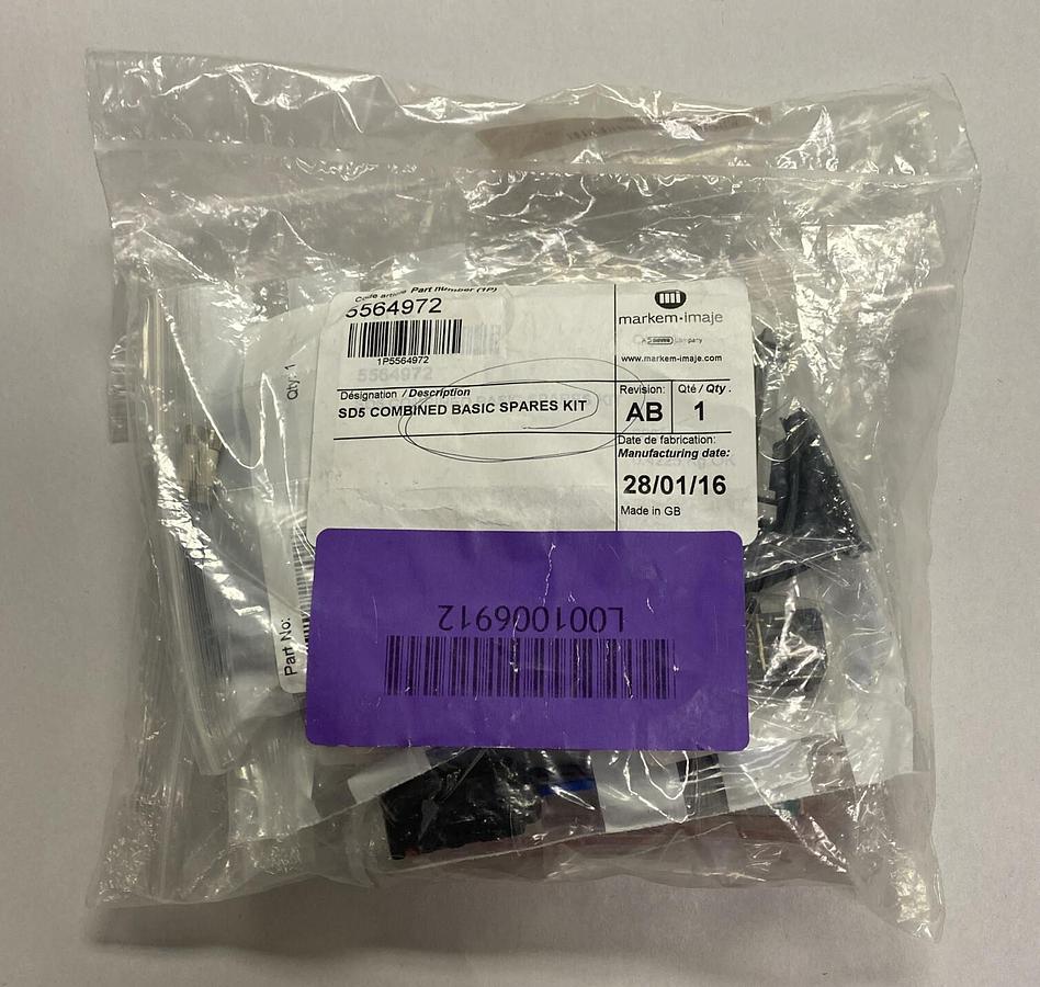 Used MARKEM,IMAJE 5564972 SD5,COMBINED BASIC SPARES KIT NEW