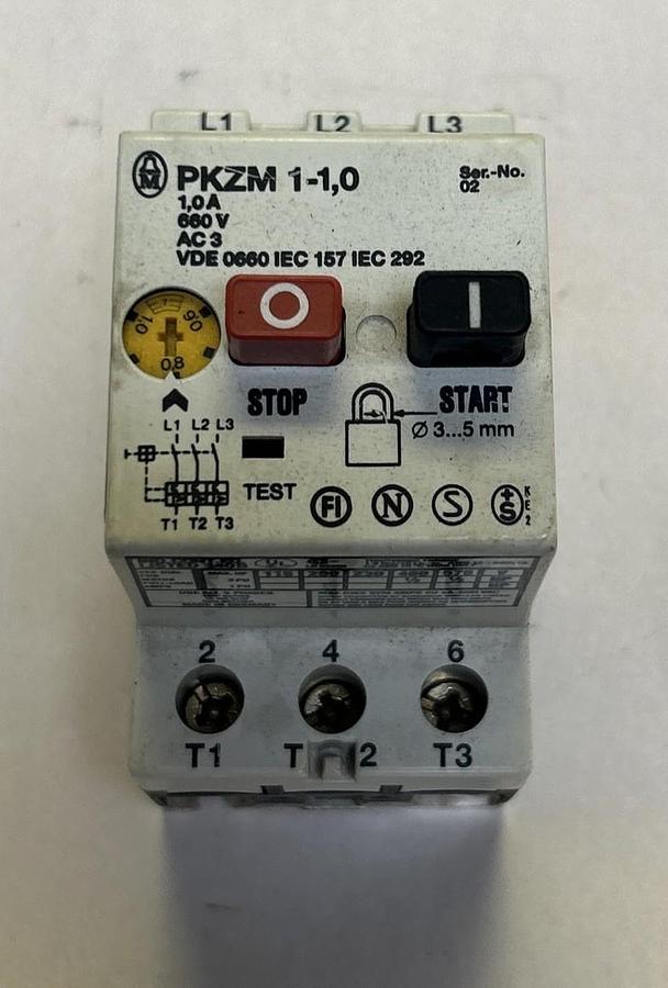 Used MOELLER,PKZM1-1.0,MANUAL MOTOR STARTER
