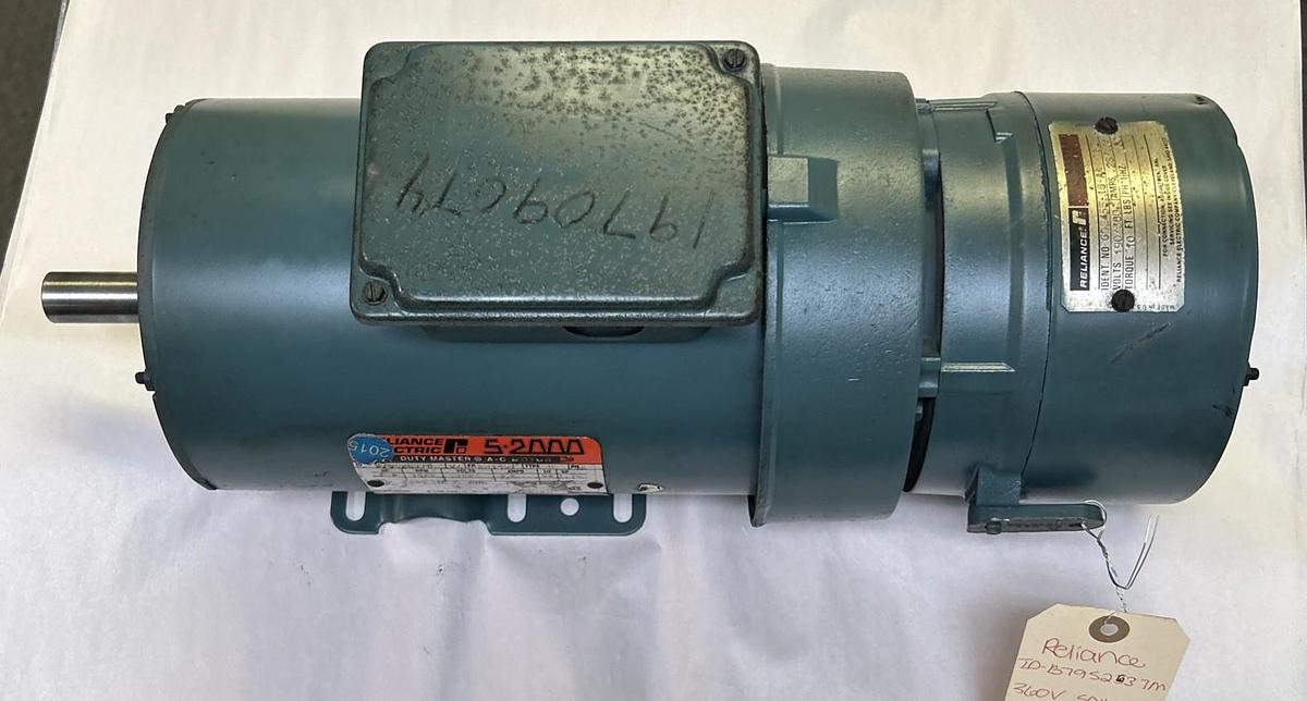 Used RELIANCE,B79S2637M,BRAKE MOTOR 2HP 1425RPM 360V 3PH FD145T FRAME