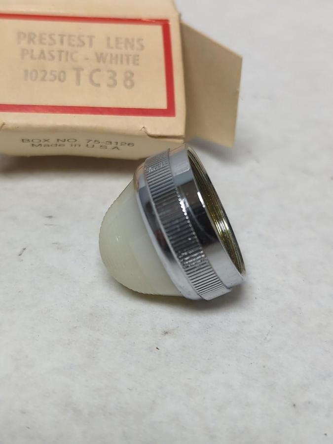 CUTLER-HAMMER,10250 TC38,PRESTEST LENS PLASTIC WHITE NOS