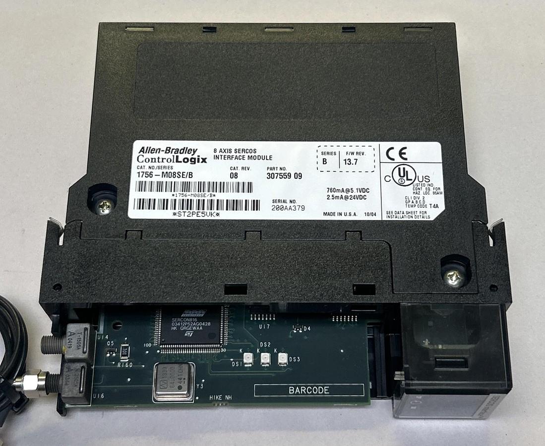 Used ALLEN BRADLEY,1756-M08SE,8 AXIS SERCOS INTERFACE MODULE