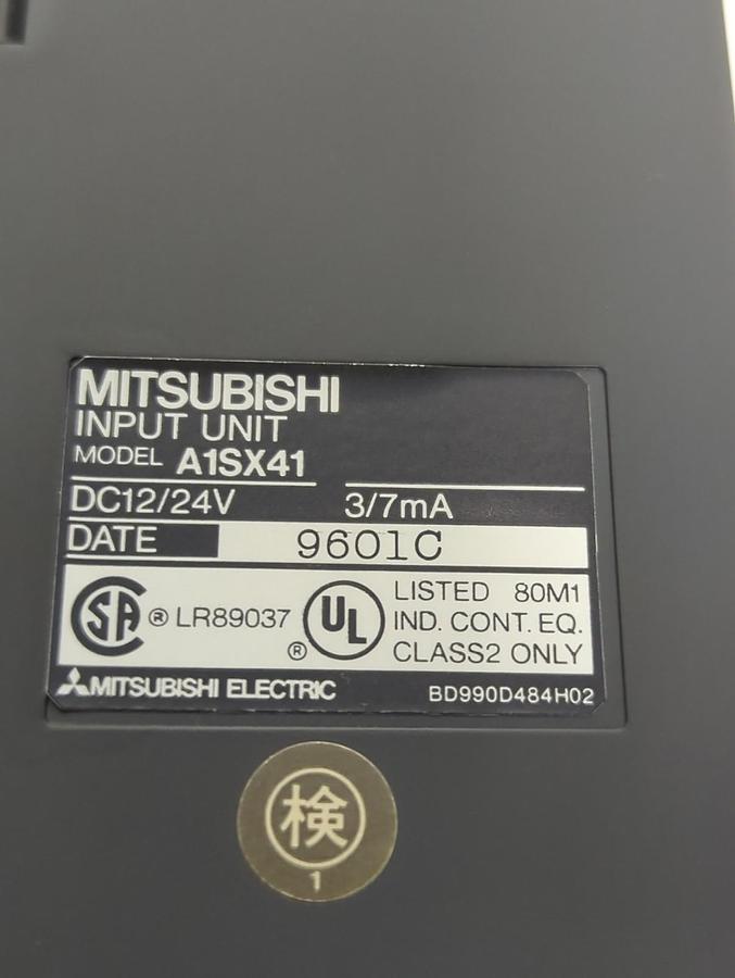 Used MITSUBISHI,A1SX41,DIGITAL INPUT UNIT MODULE DC12/24V PRE-OWNED