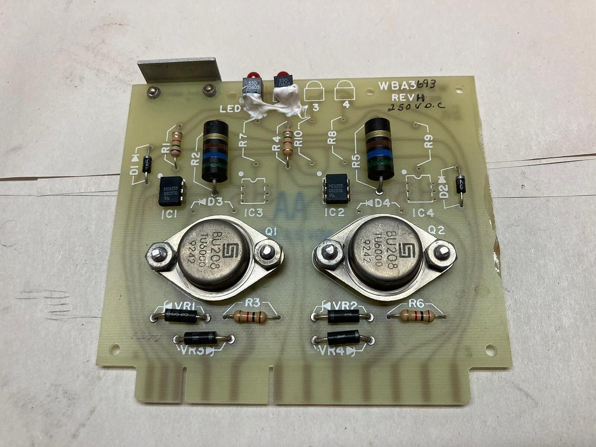 Used Femco,WBA3693,Reciever Logic Circuit Board Rev H 250VDC