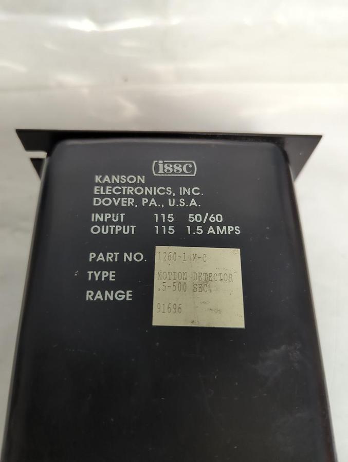 Used ISSC KANSON,1260-1-M-C,MOTION DETECTOR .5-500 SEC PRE-OWNED