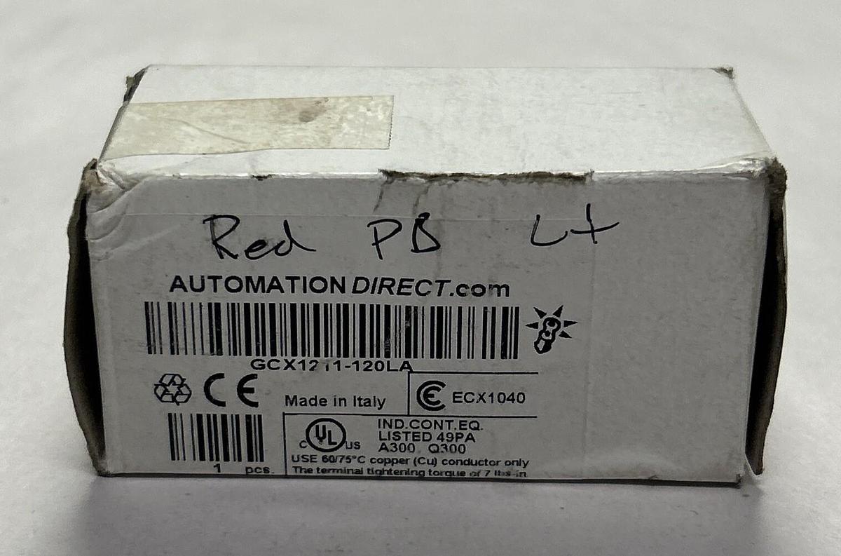 Used AUTOMATION DIRECT,GCX1211-120LA,RED PUSHBUTTON NEW